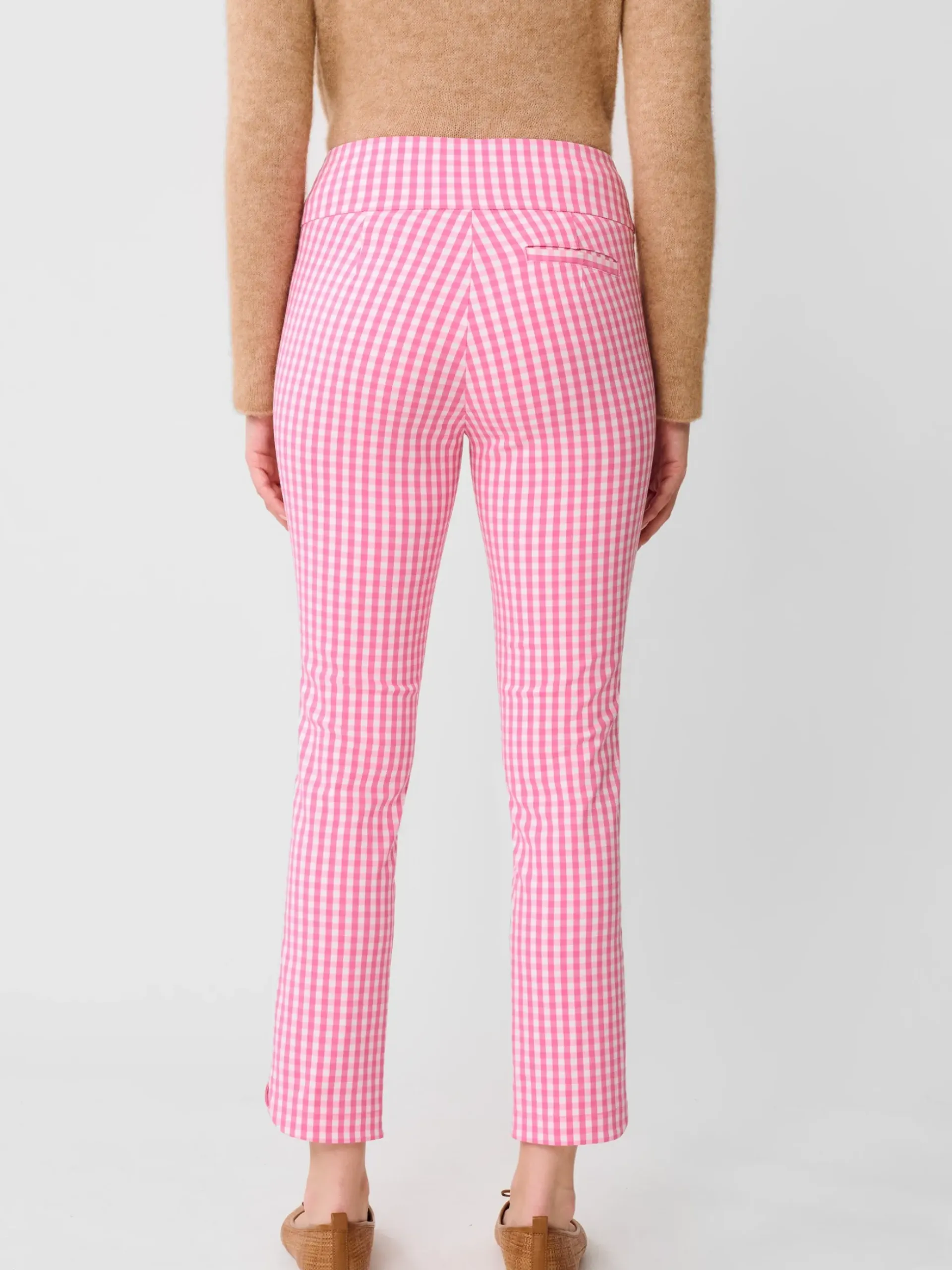 J.McLaughlin Romilly Pants in Gingham HotPink/White Discount