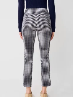 J.McLaughlin Romilly Pants in Gingham Navy/White Sale