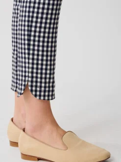 J.McLaughlin Romilly Pants in Gingham Navy/White Sale
