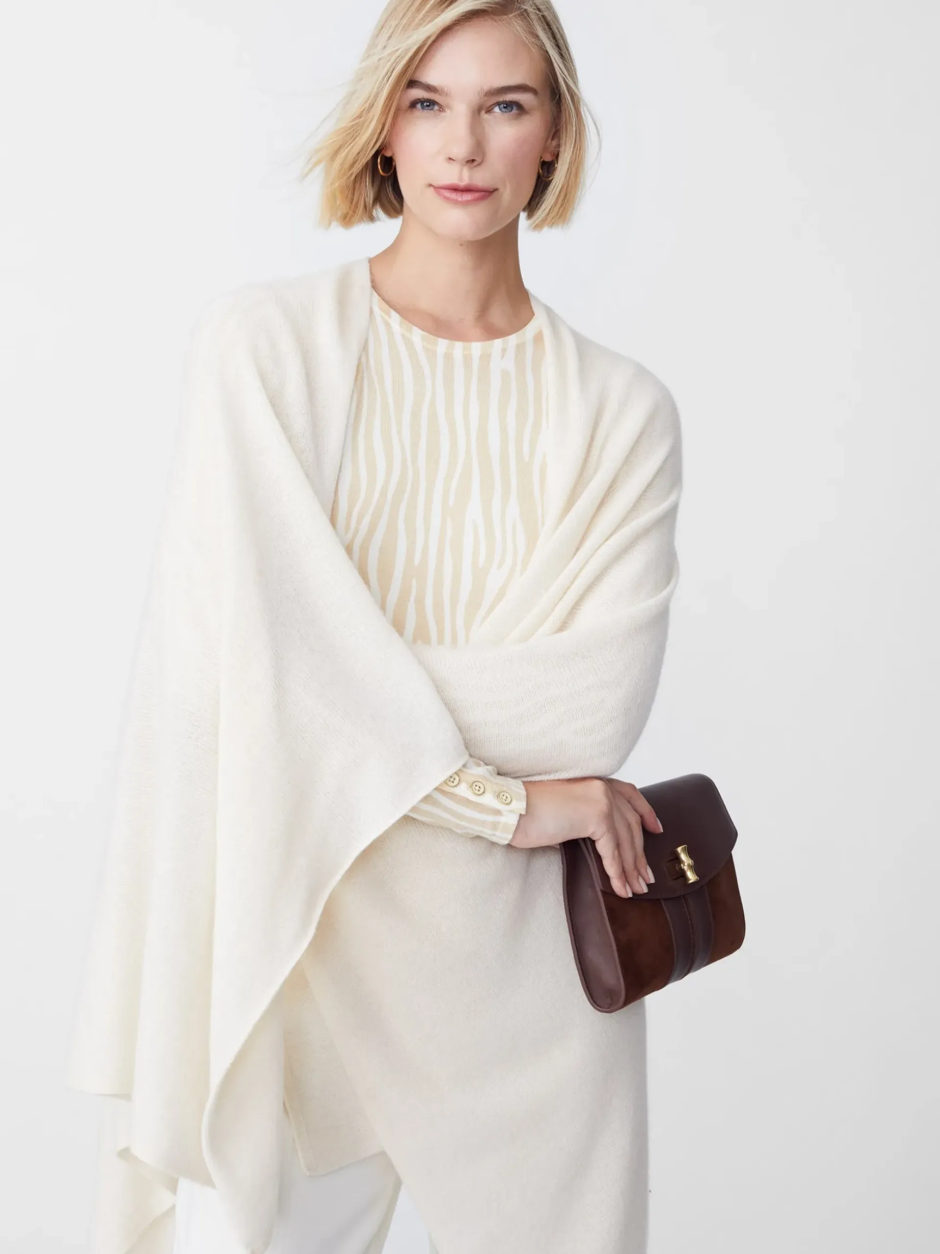 J.McLaughlin Rossi Cashmere Wrap OffWhite Outlet