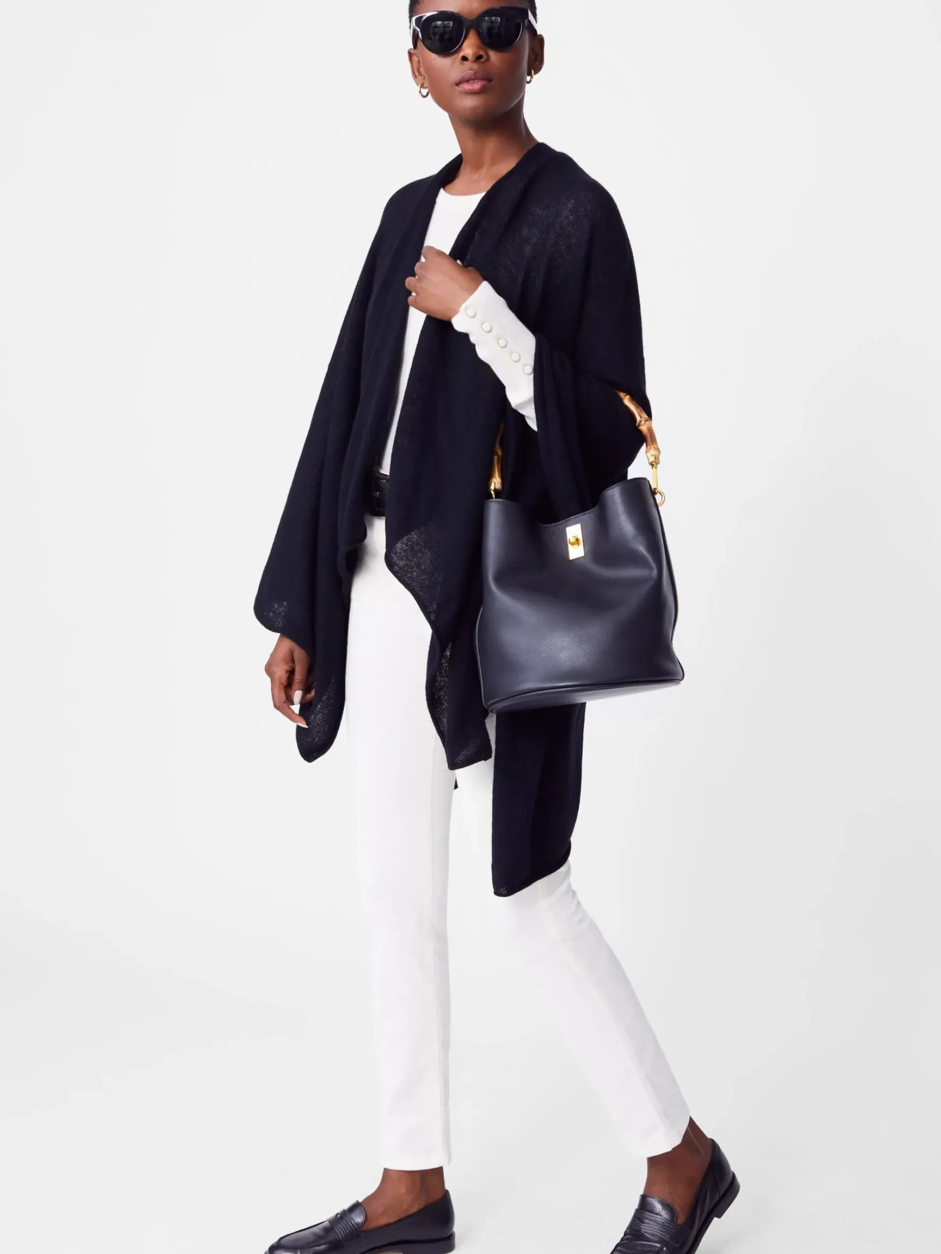 J.McLaughlin Rossi Cashmere Wrap Black Best