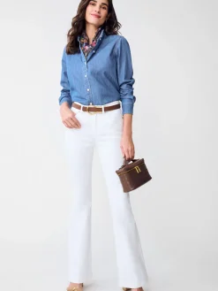 J.McLaughlin Rutherford Denim Blouse MediumDenim Sale