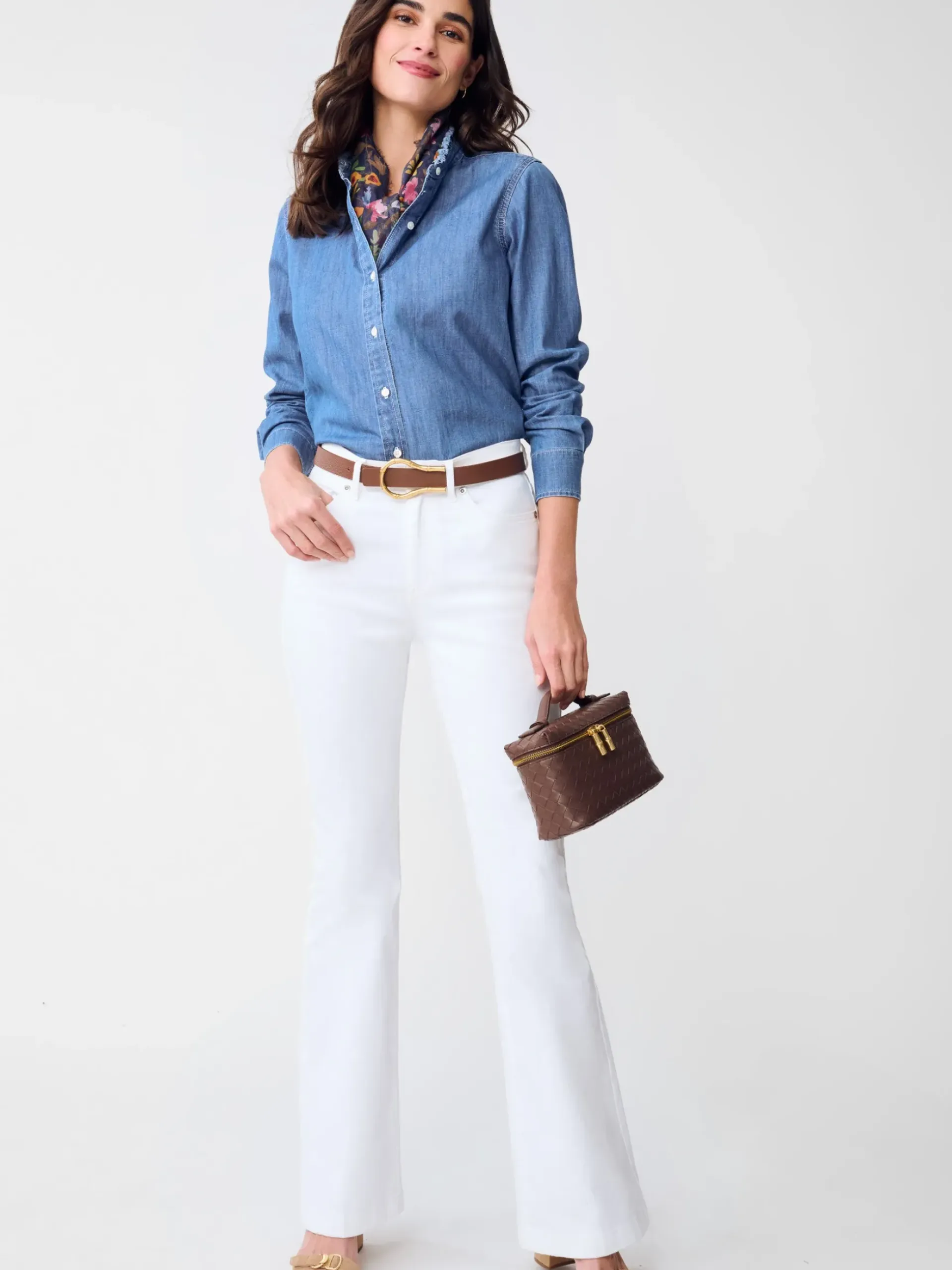 J.McLaughlin Rutherford Denim Blouse MediumDenim Sale