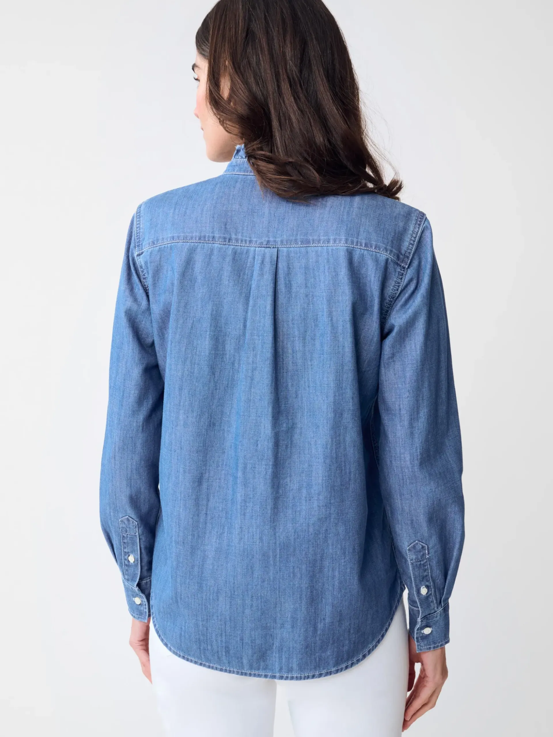 J.McLaughlin Rutherford Denim Blouse MediumDenim Sale