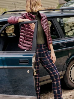 J.McLaughlin Rylie Pants in Stadium Plaid Navy/Olive Best