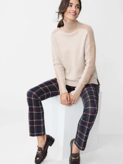 J.McLaughlin Rylie Pants in Stadium Plaid Navy/Olive Best