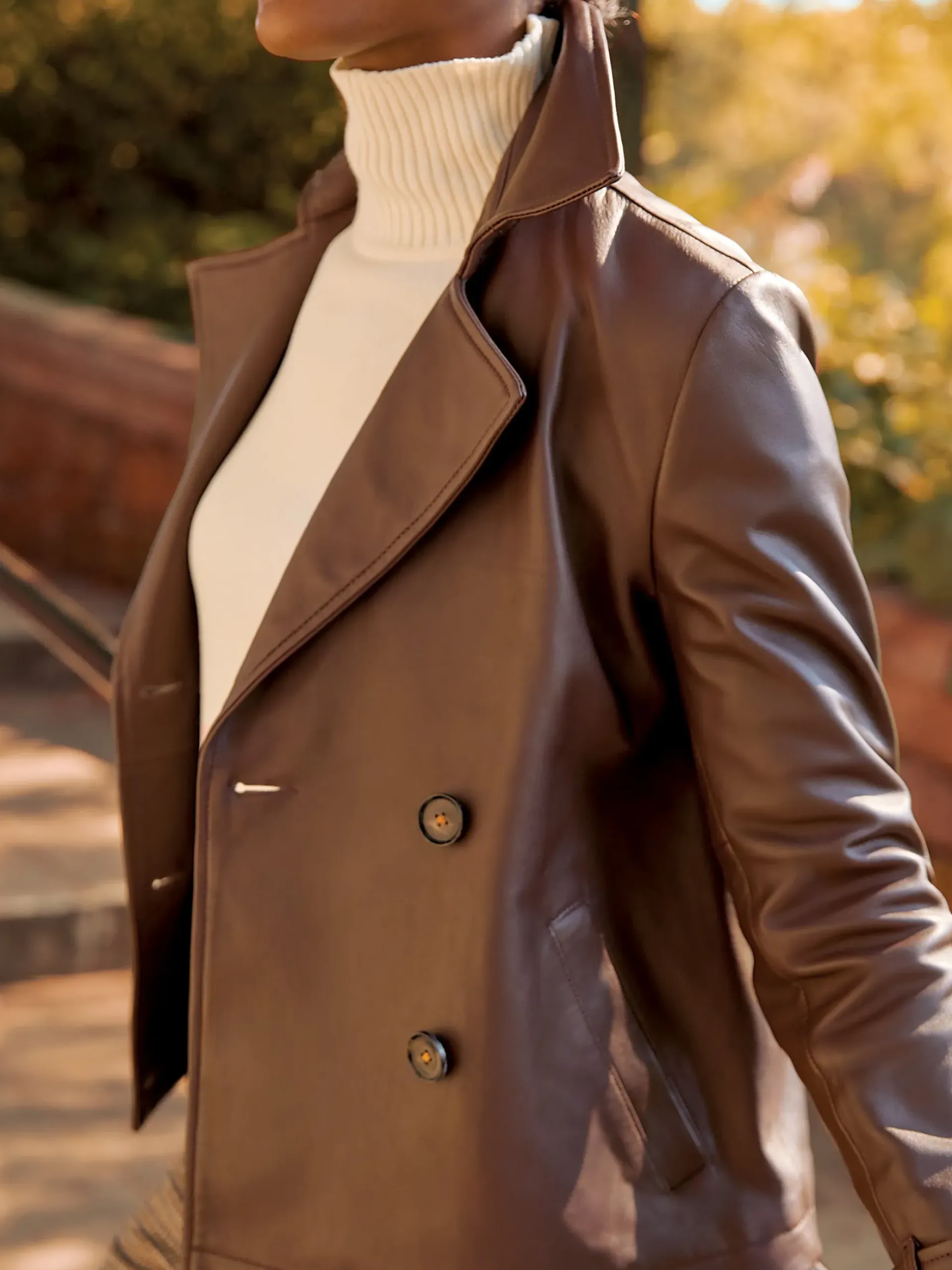 J.McLaughlin Saskia Leather Jacket Chocolate Fashion