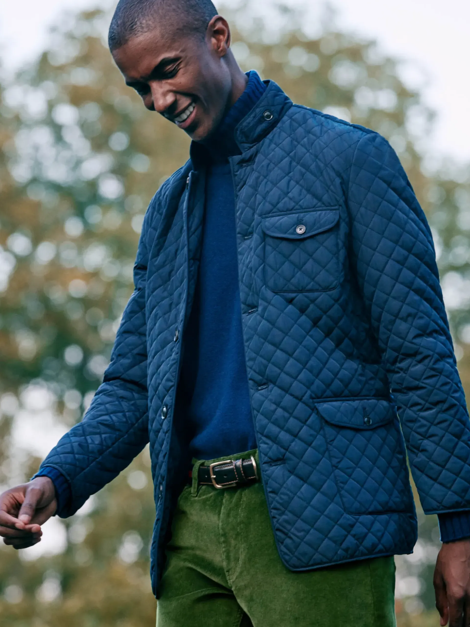 J.McLaughlin Sebby Quilted Jacket Navy Fashion