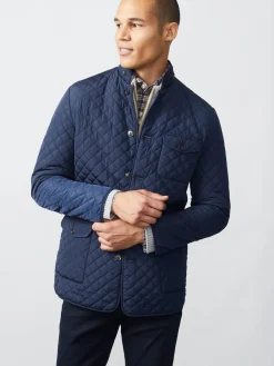 J.McLaughlin Sebby Quilted Jacket Navy Fashion
