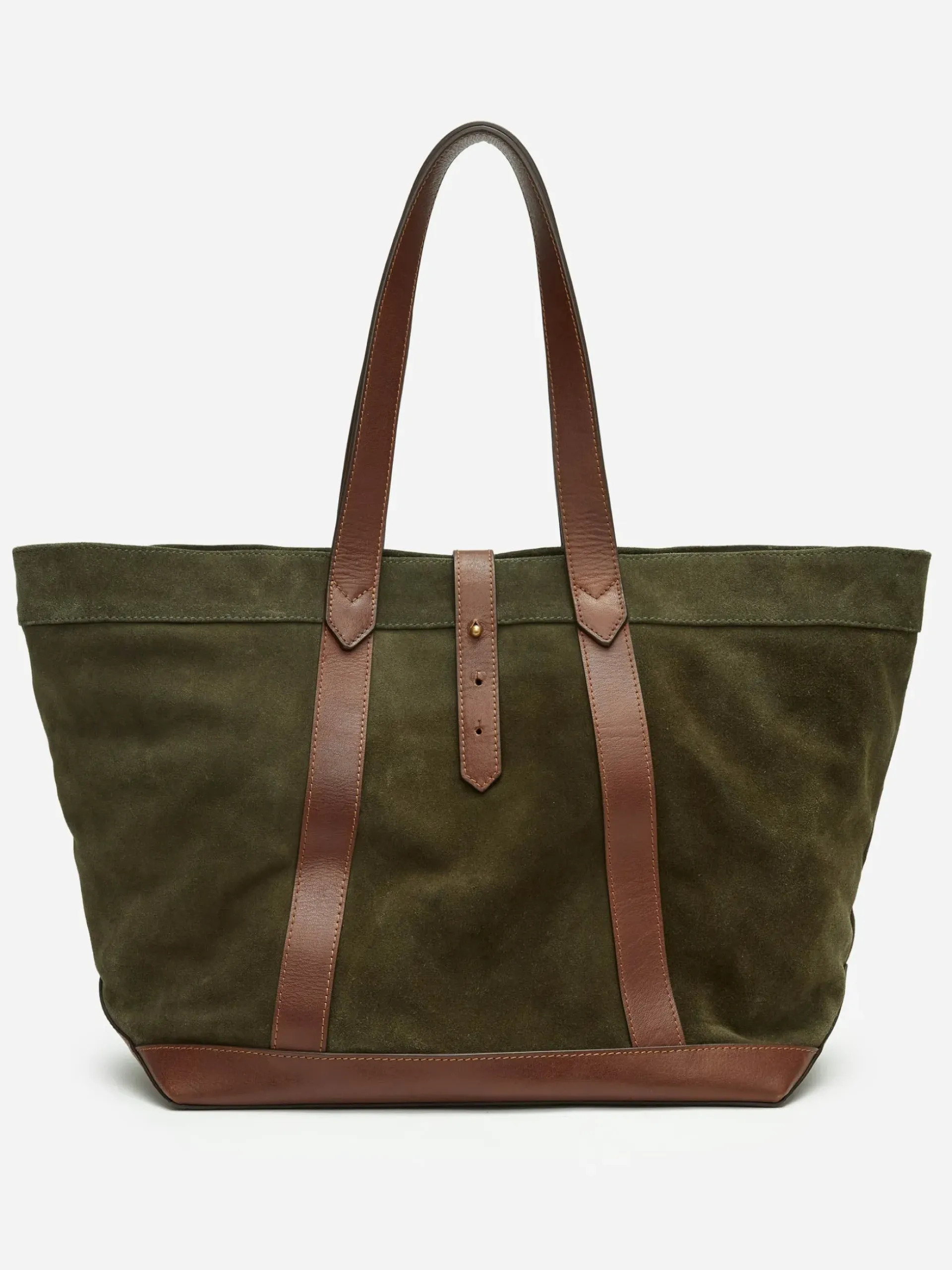 J.McLaughlin Sheldon Suede Tote DarkOlive Discount