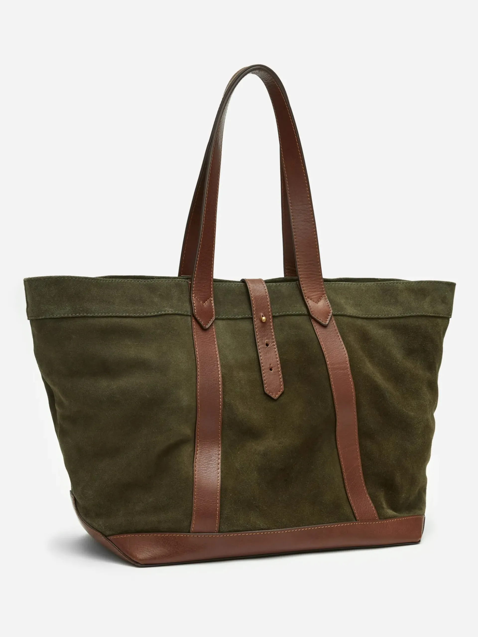 J.McLaughlin Sheldon Suede Tote DarkOlive Discount