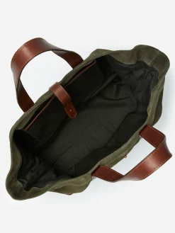 J.McLaughlin Sheldon Suede Tote DarkOlive Discount