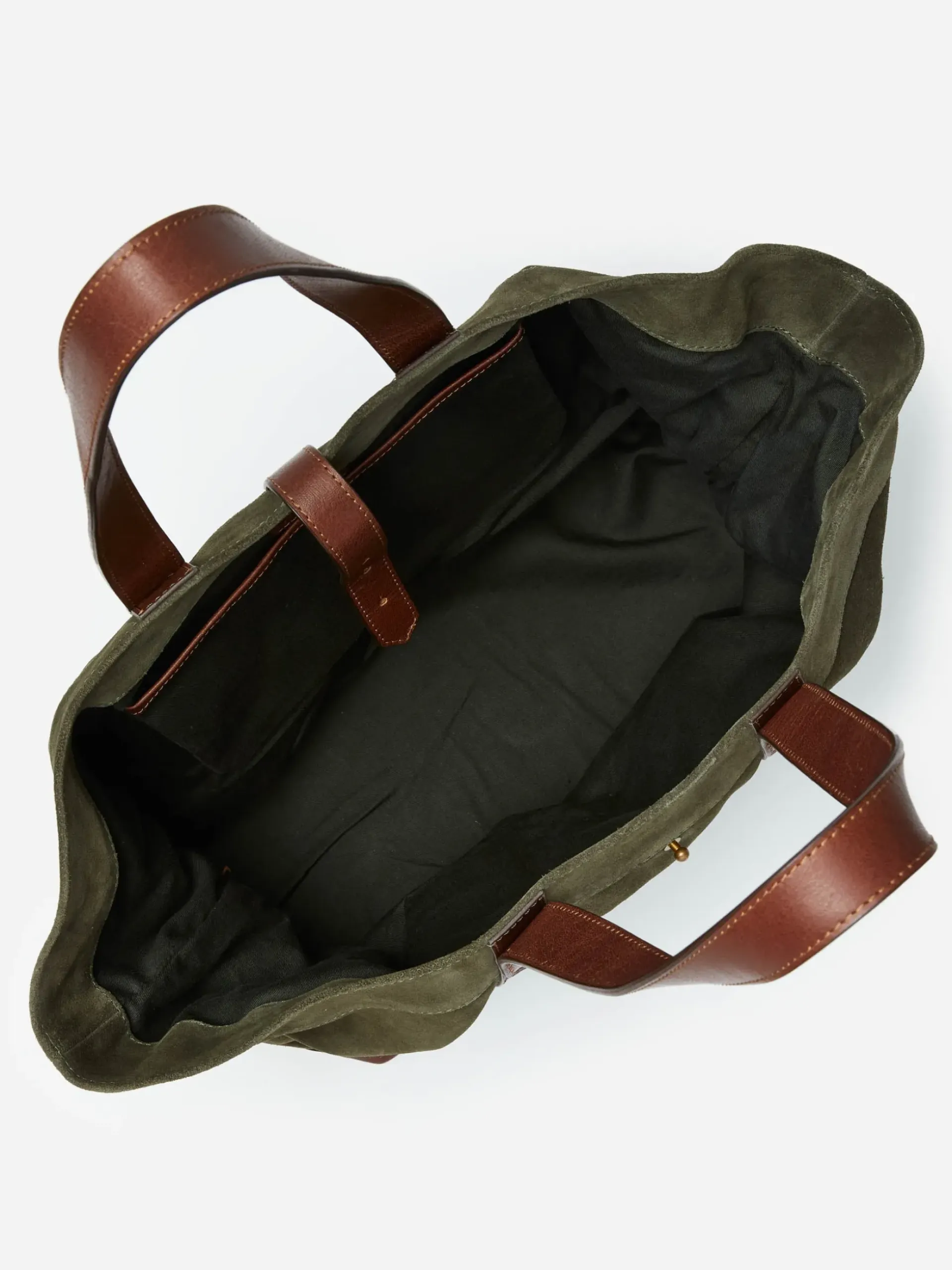 J.McLaughlin Sheldon Suede Tote DarkOlive Discount