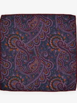 J.McLaughlin Silk Pocket Square in Foulard Green Outlet
