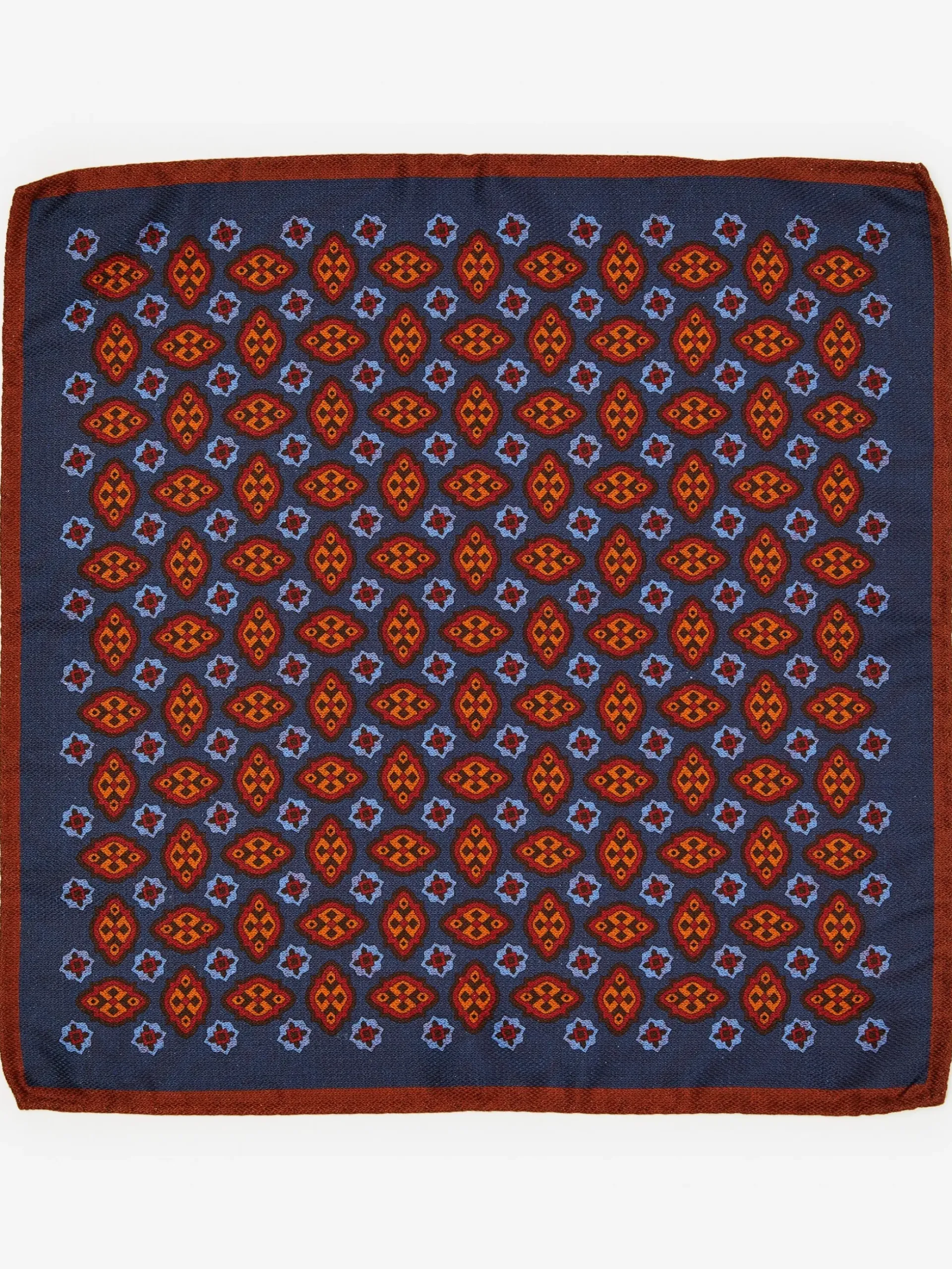 J.McLaughlin Silk Pocket Square in Foulard Navy Best