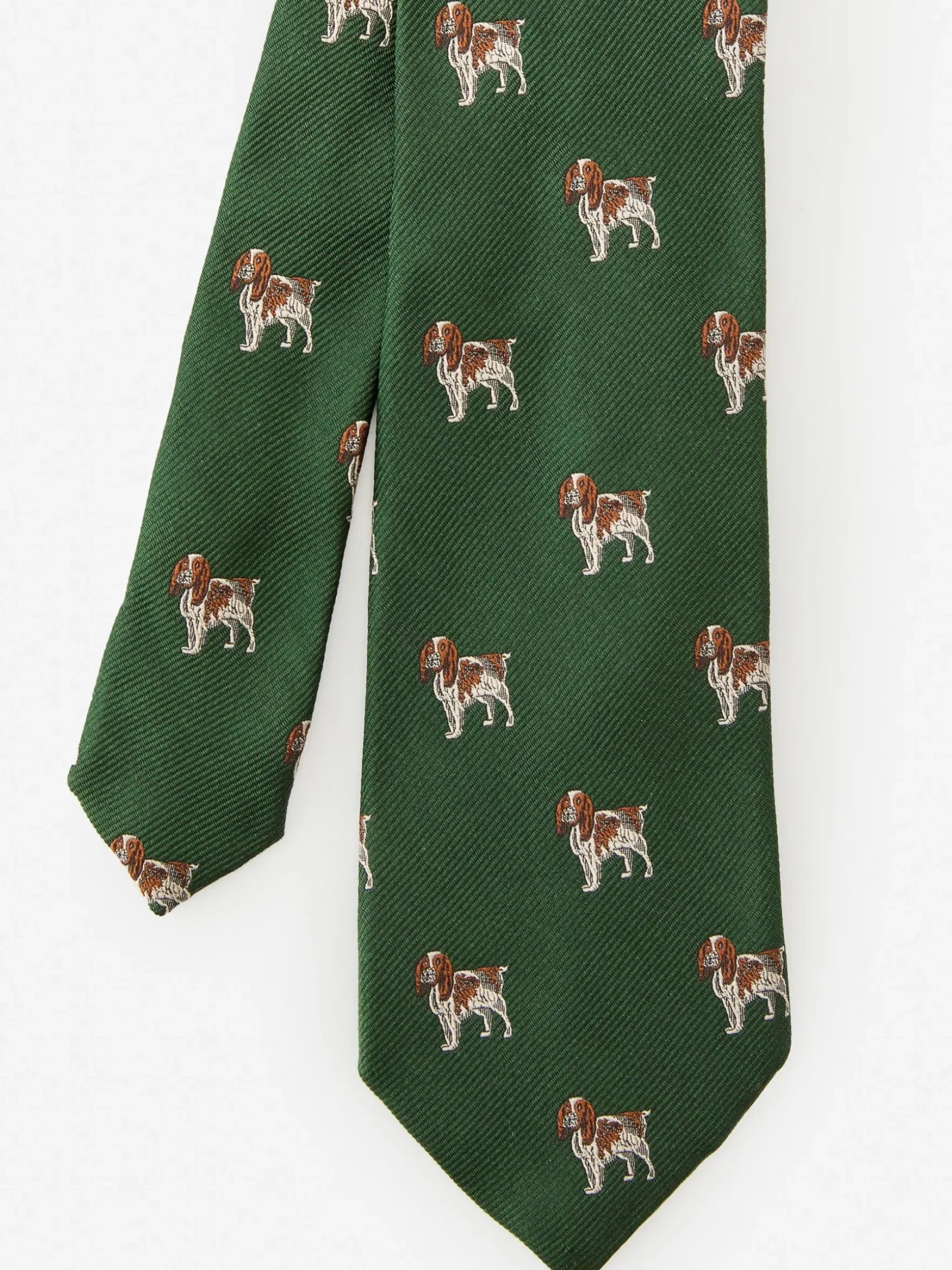 J.McLaughlin Silk Tie in Dog DarkGreen Hot