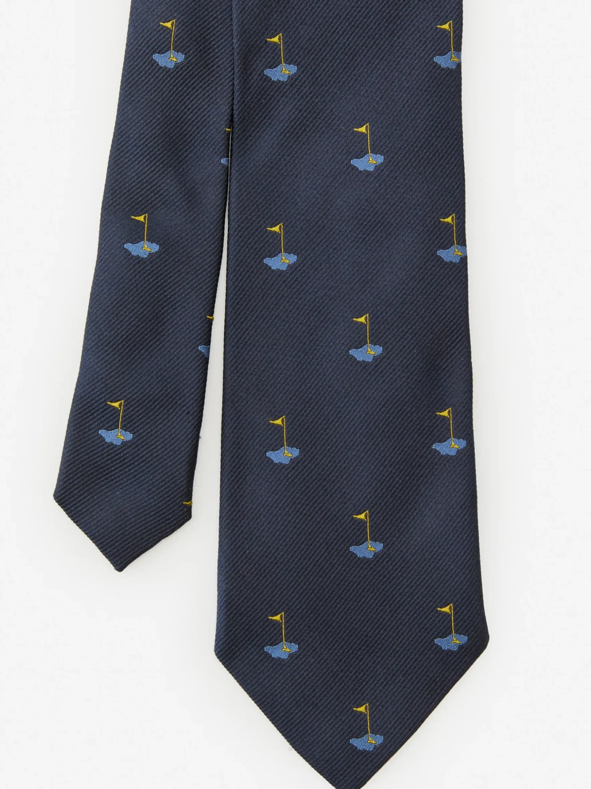J.McLaughlin Silk Tie in Golf Navy Hot