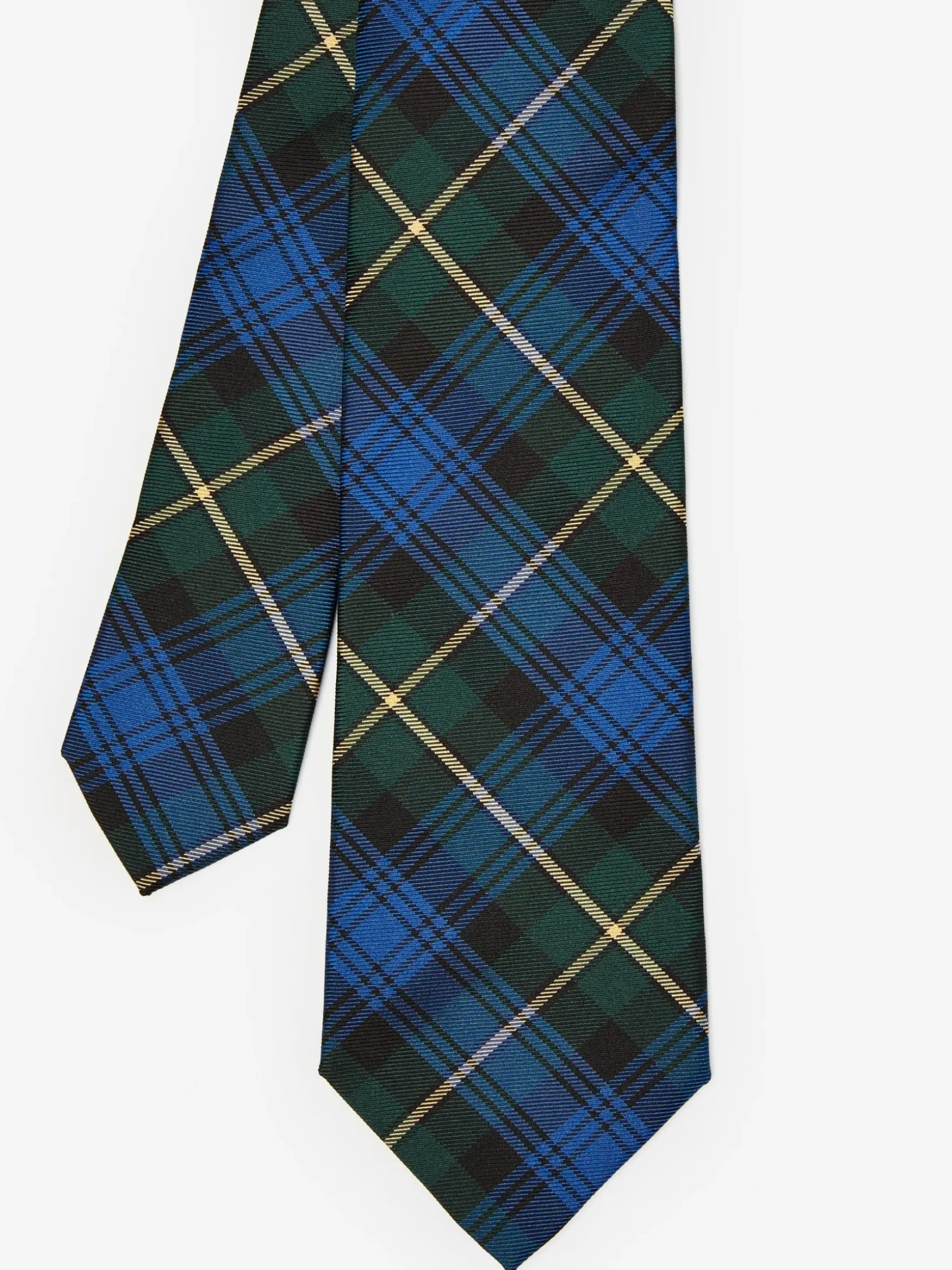 J.McLaughlin Silk Tie in Plaid GreenMulti Sale