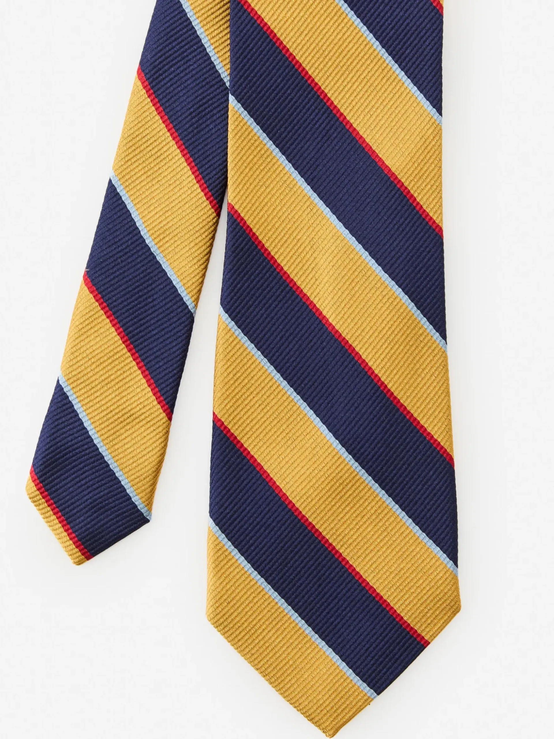J.McLaughlin Silk Tie in Stripe Yellow/Blue Sale