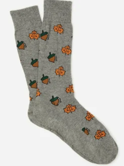 J.McLaughlin Socks in Acorn MediumHeatherGrey Sale