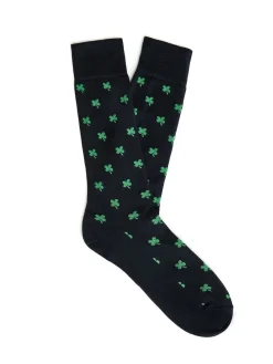 J.McLaughlin Socks in Clover Navy/Green Discount