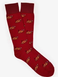 J.McLaughlin Socks in Cooked Turkey DarkRed/Brown Online