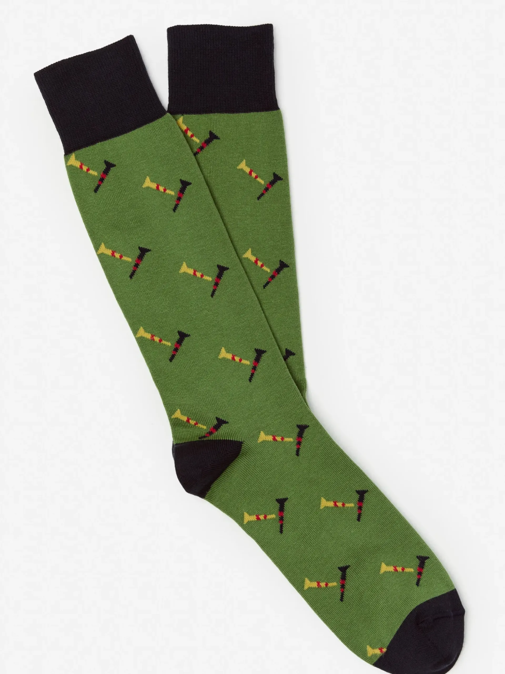 J.McLaughlin Socks in Golf Tee DarkGreen/Navy Fashion