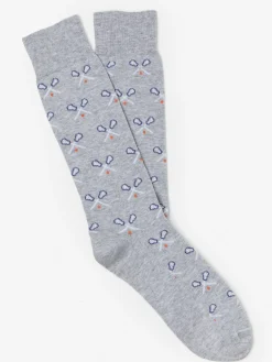 J.McLaughlin Socks in Lacrosse Sticks LightHeatherGray Online
