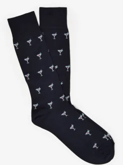 J.McLaughlin Socks in Martini Navy/LightSilver Discount
