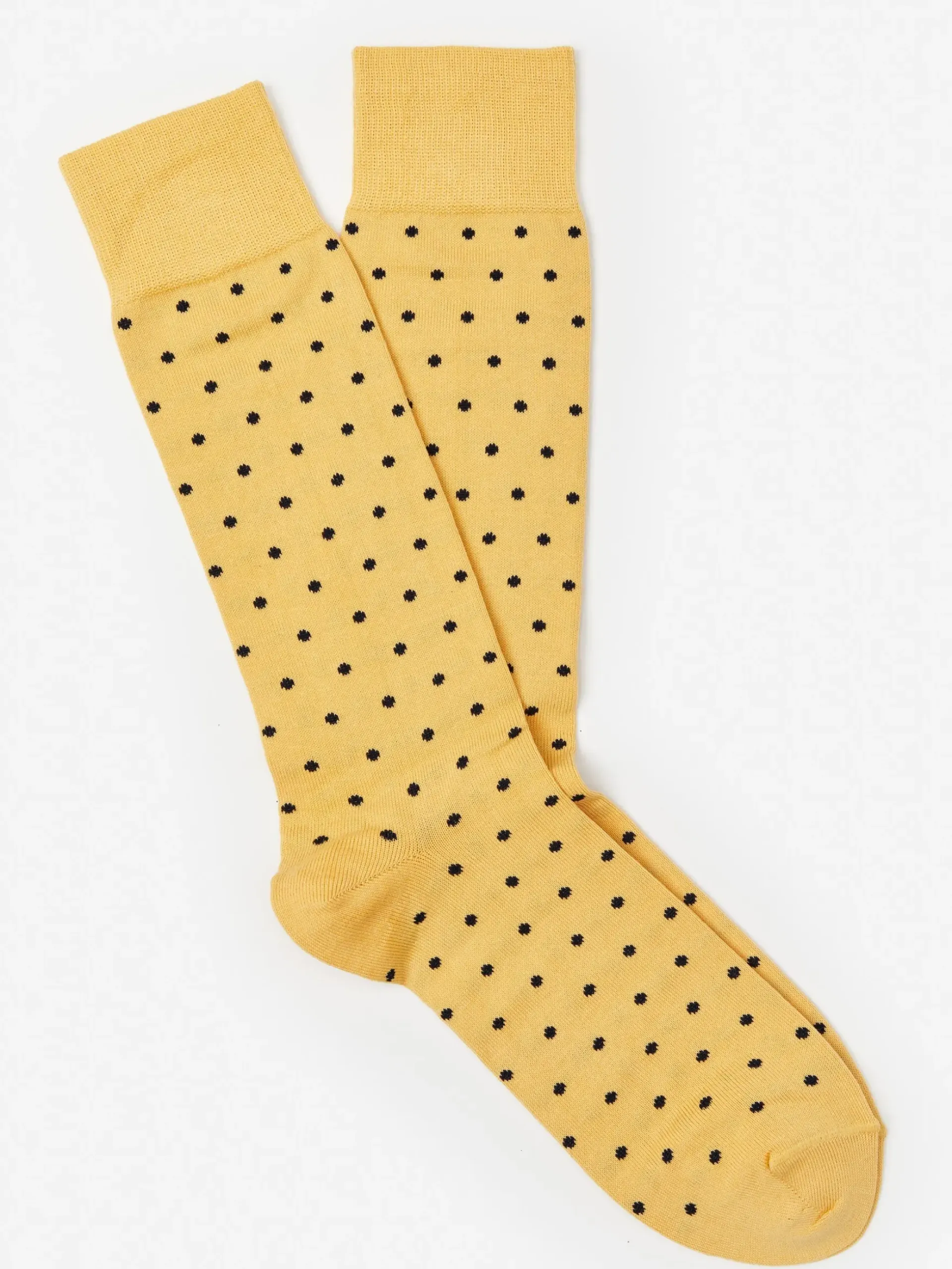 J.McLaughlin Socks in Polka Dots Yellow/Navy Clearance