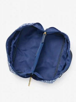 J.McLaughlin Stash Cosmetic Bag in Painted Labyrinth Navy/DarkBlue Clearance