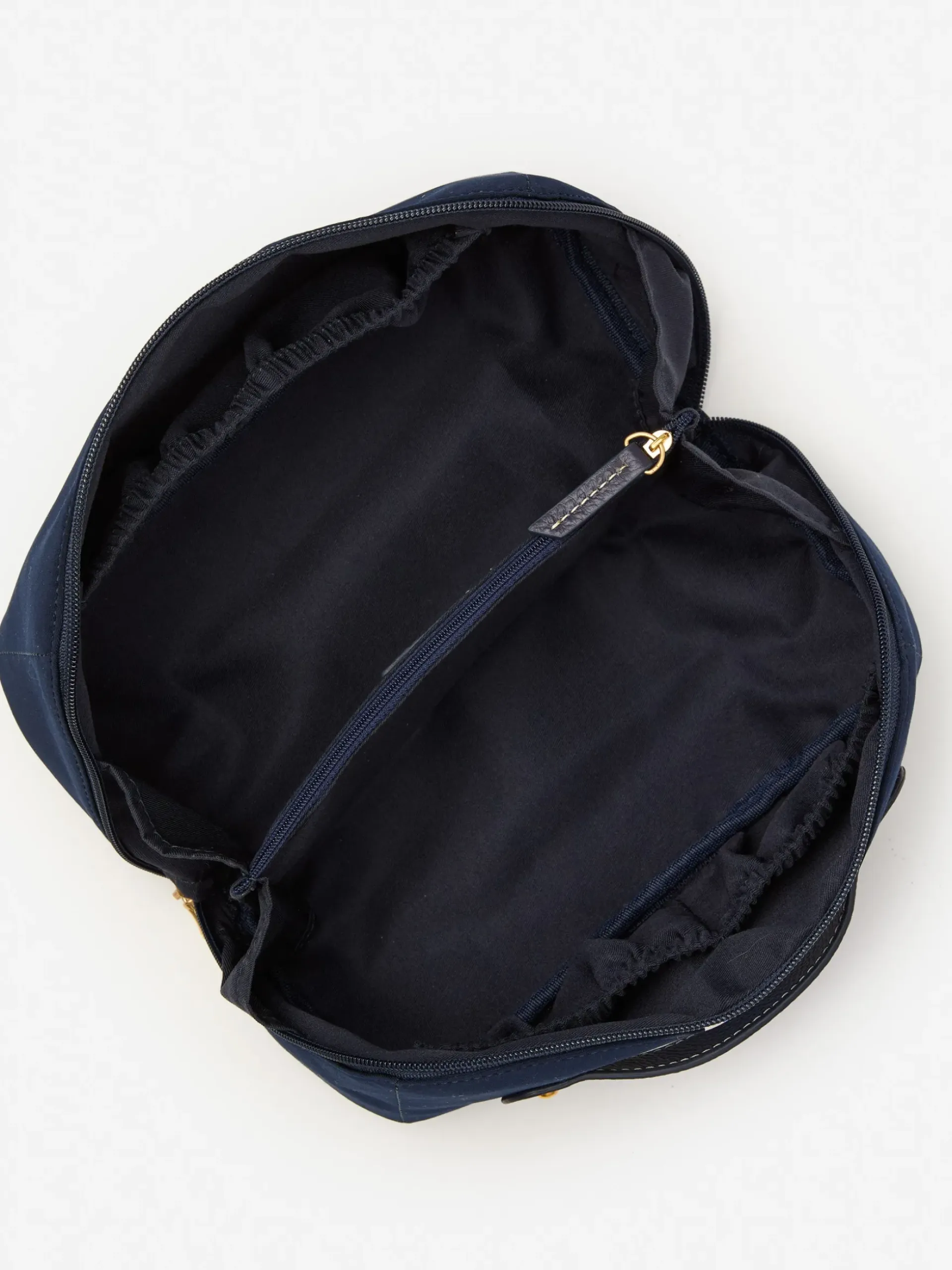 J.McLaughlin Stash Cosmetic Bag in Stripe Navy/Blue Best