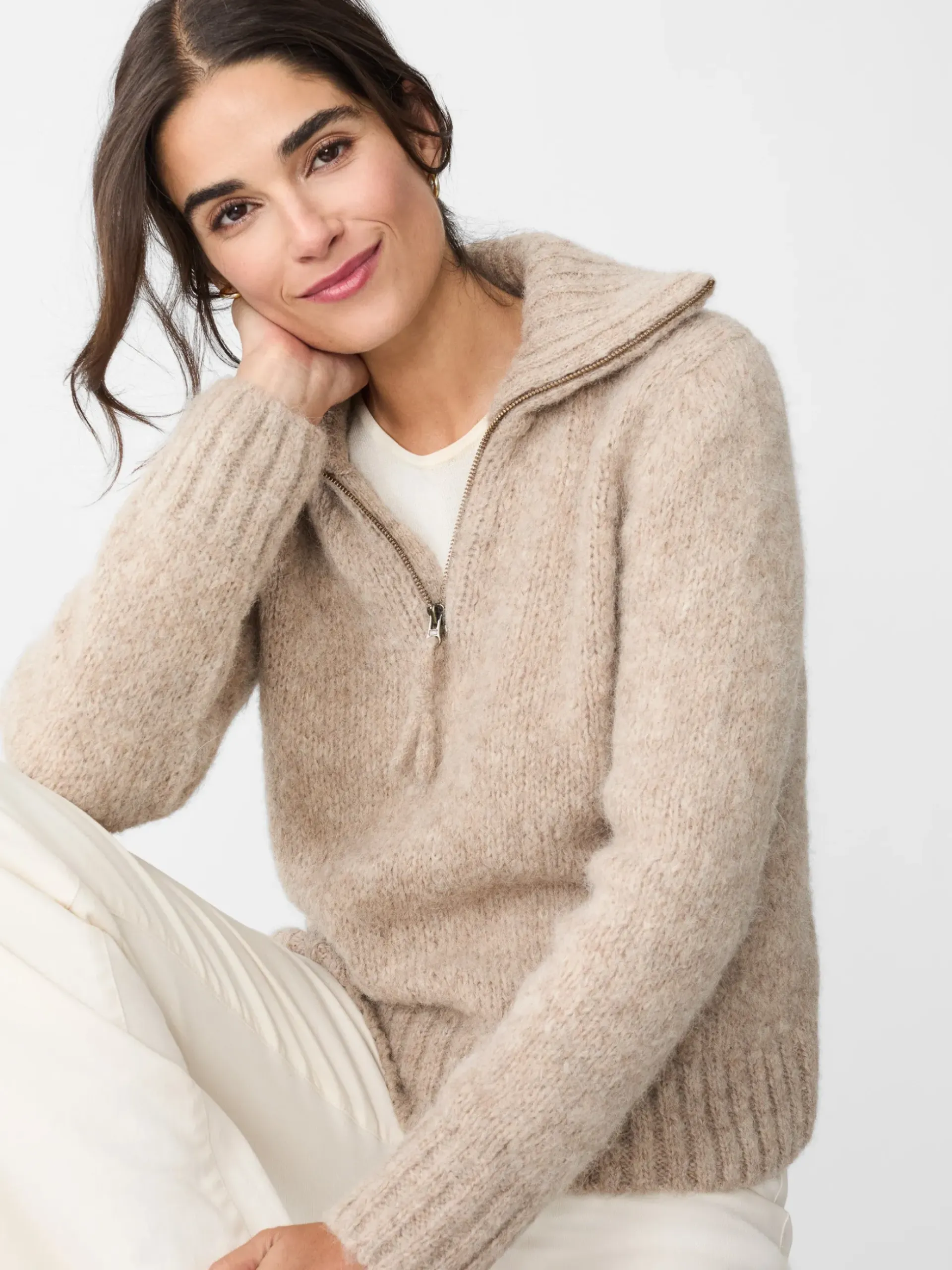 J.McLaughlin St. Moritz Sweater Taupe Sale
