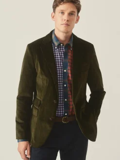 J.McLaughlin Suffolk Corduroy Sport Coat DarkOlive Sale