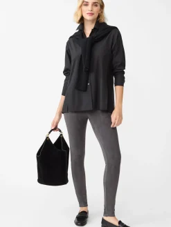 J.McLaughlin Suri Faux Suede Leggings DarkCharcoal New