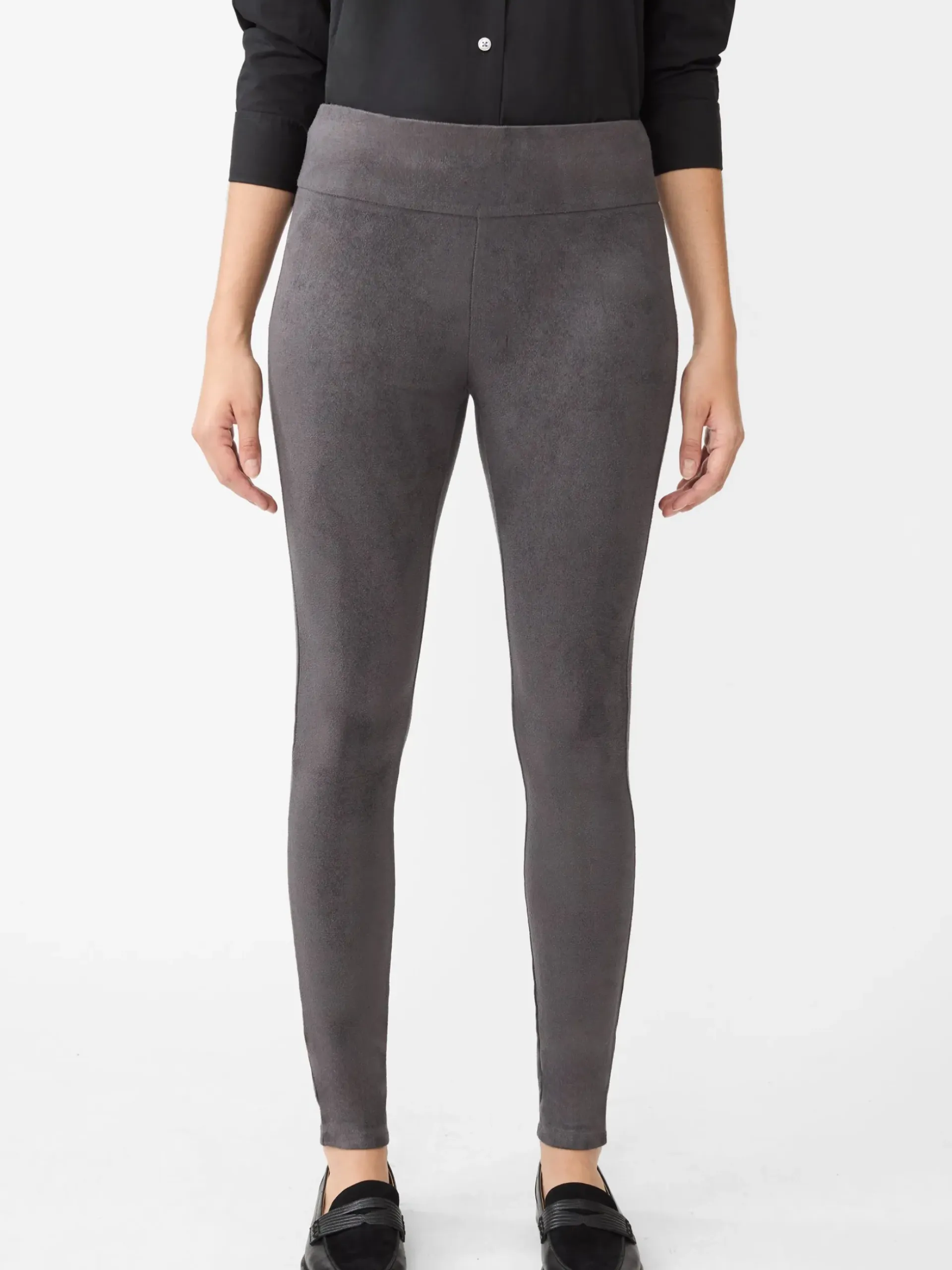 J.McLaughlin Suri Faux Suede Leggings DarkCharcoal New