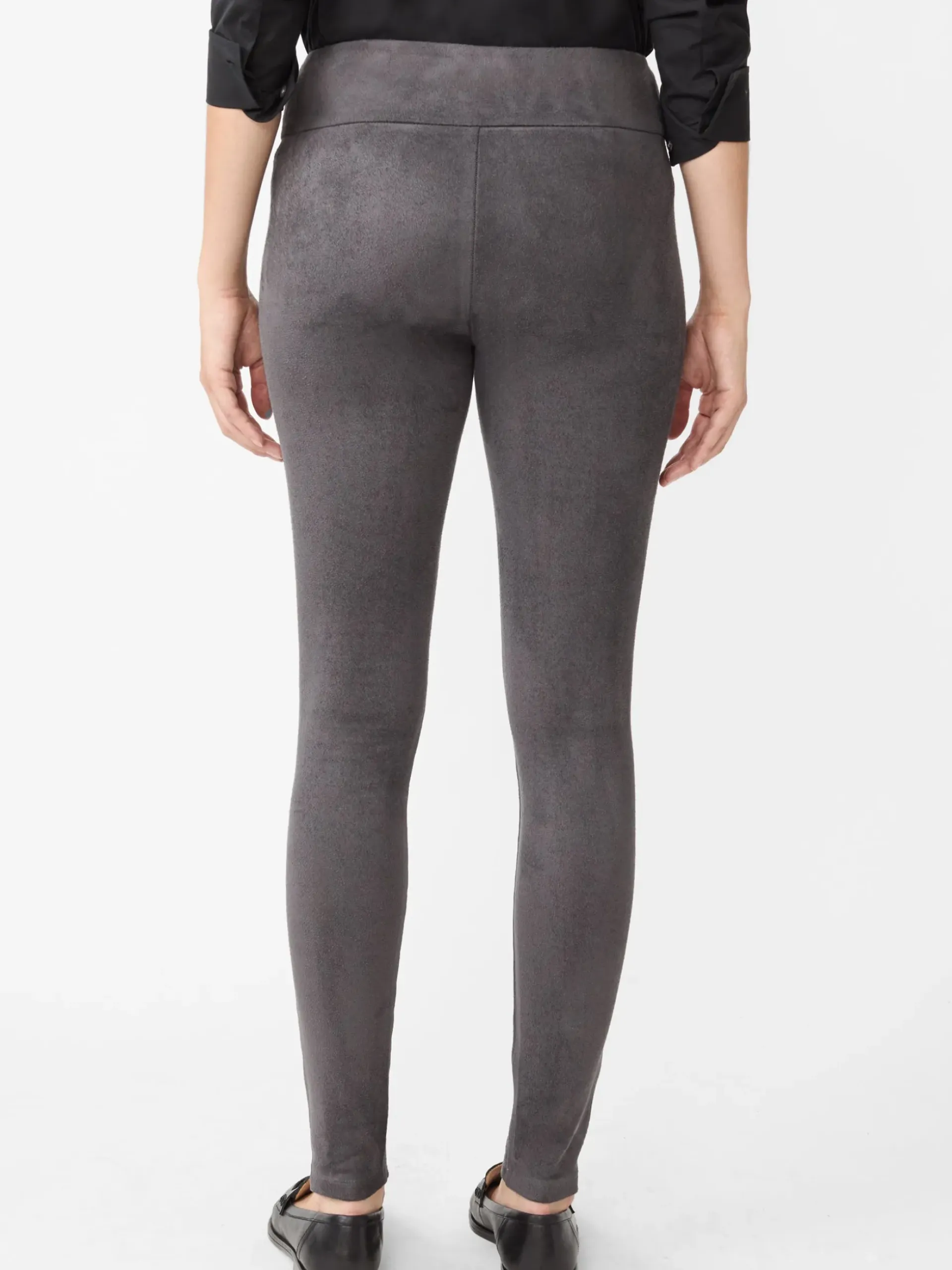J.McLaughlin Suri Faux Suede Leggings DarkCharcoal New
