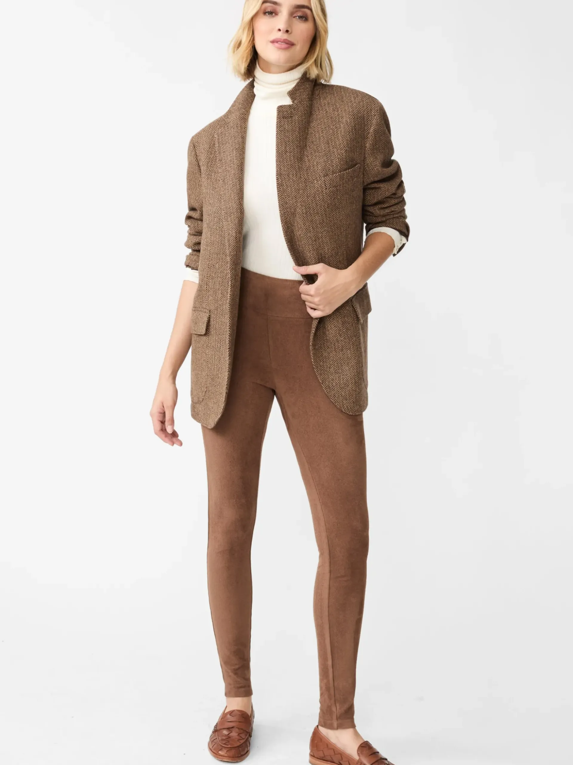 J.McLaughlin Suri Faux Suede Leggings Hazelnut Sale