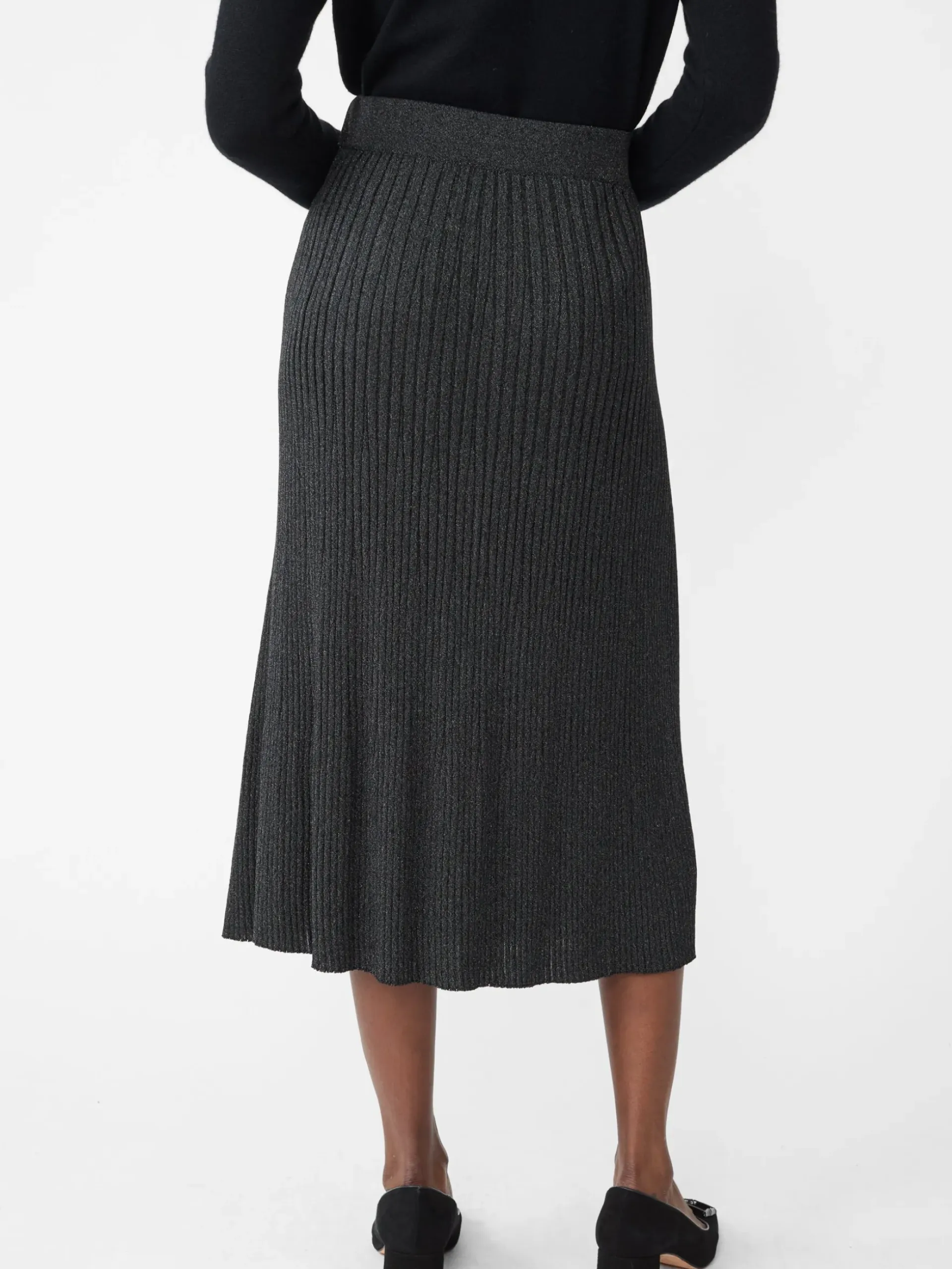 J.McLaughlin Sutton Metallic Skirt Black/Metallic Clearance