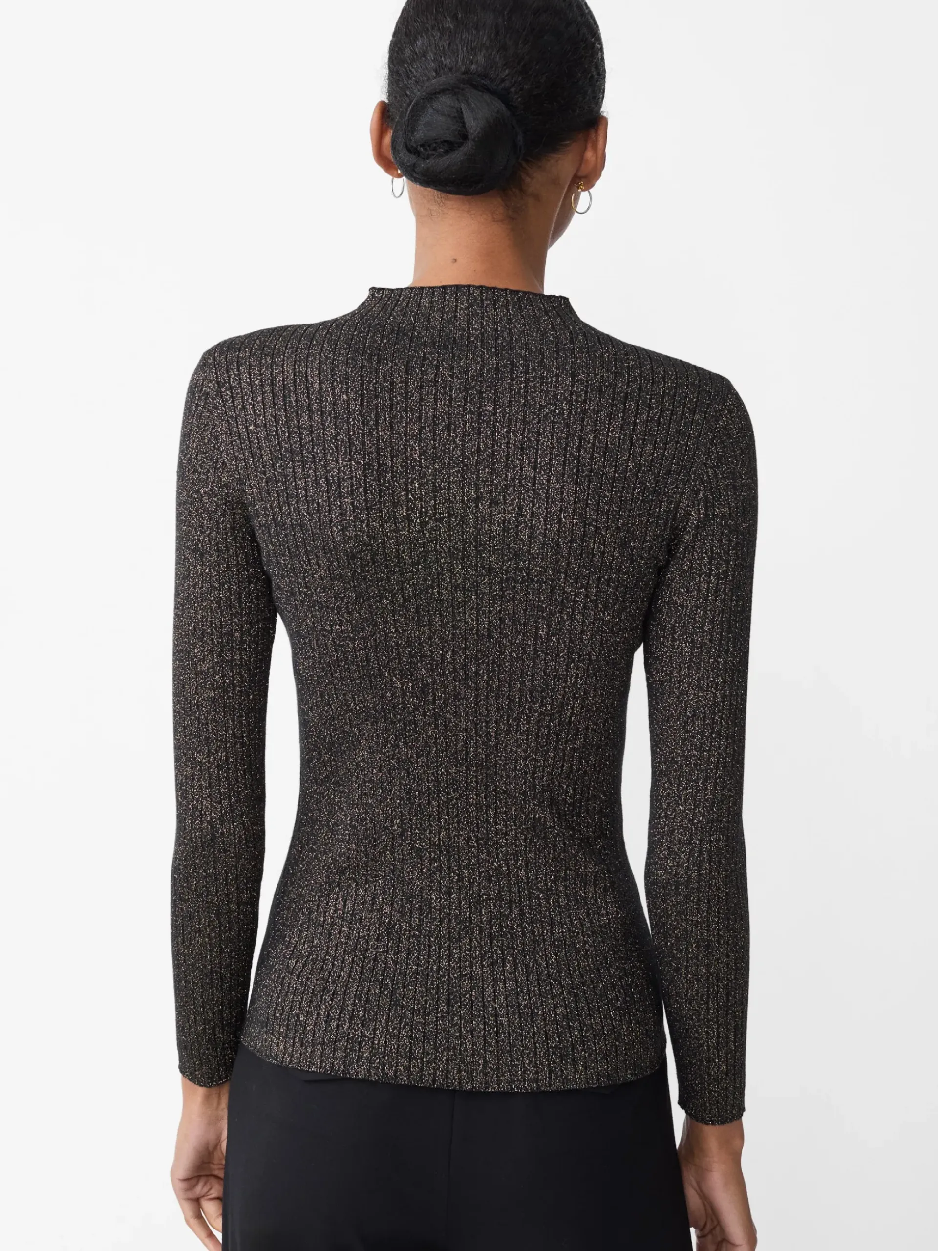 J.McLaughlin Sylvana Metallic Sweater Gold/Black Outlet