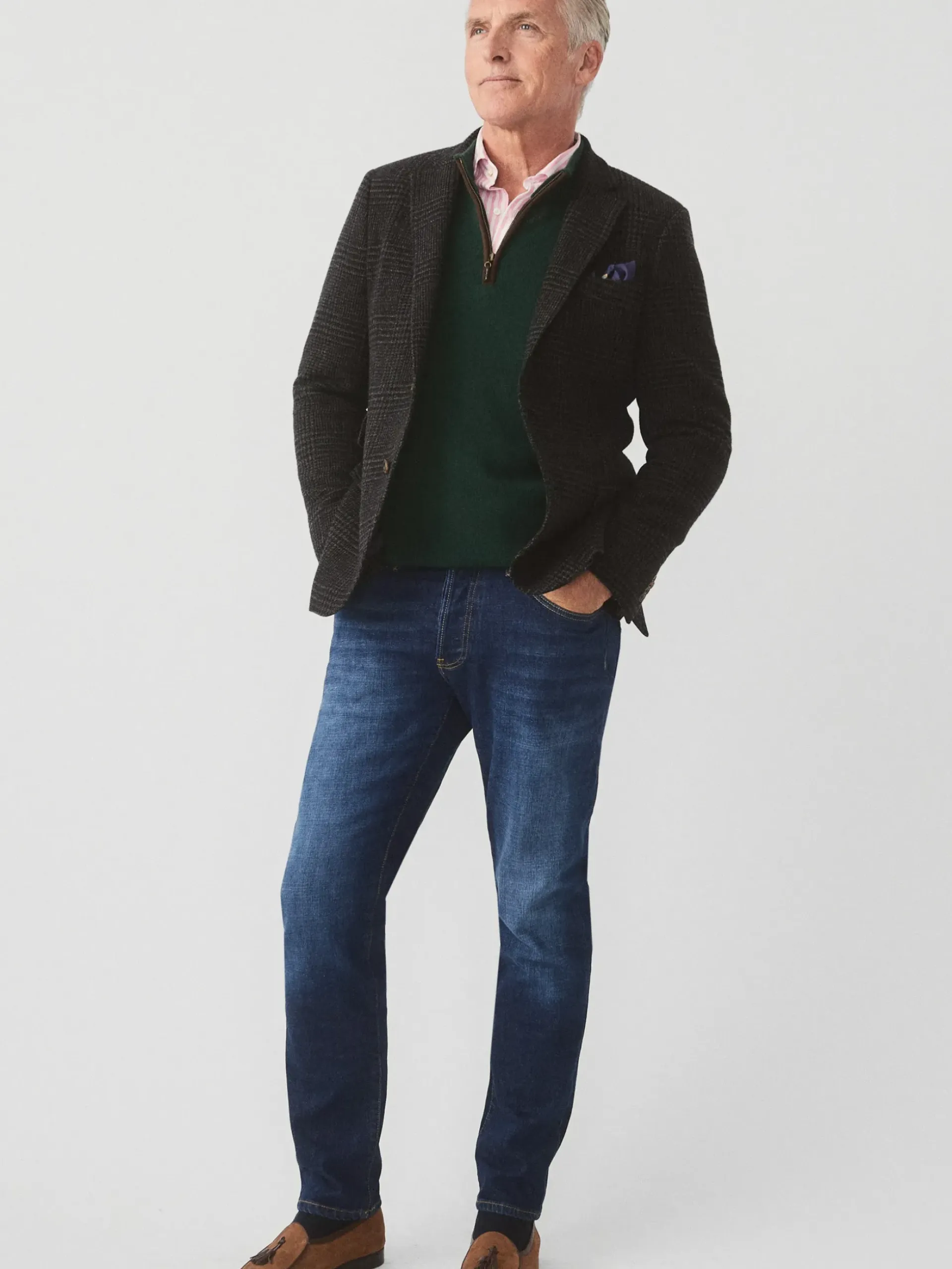 J.McLaughlin Tate Cashmere Sweater BottleGreen Clearance