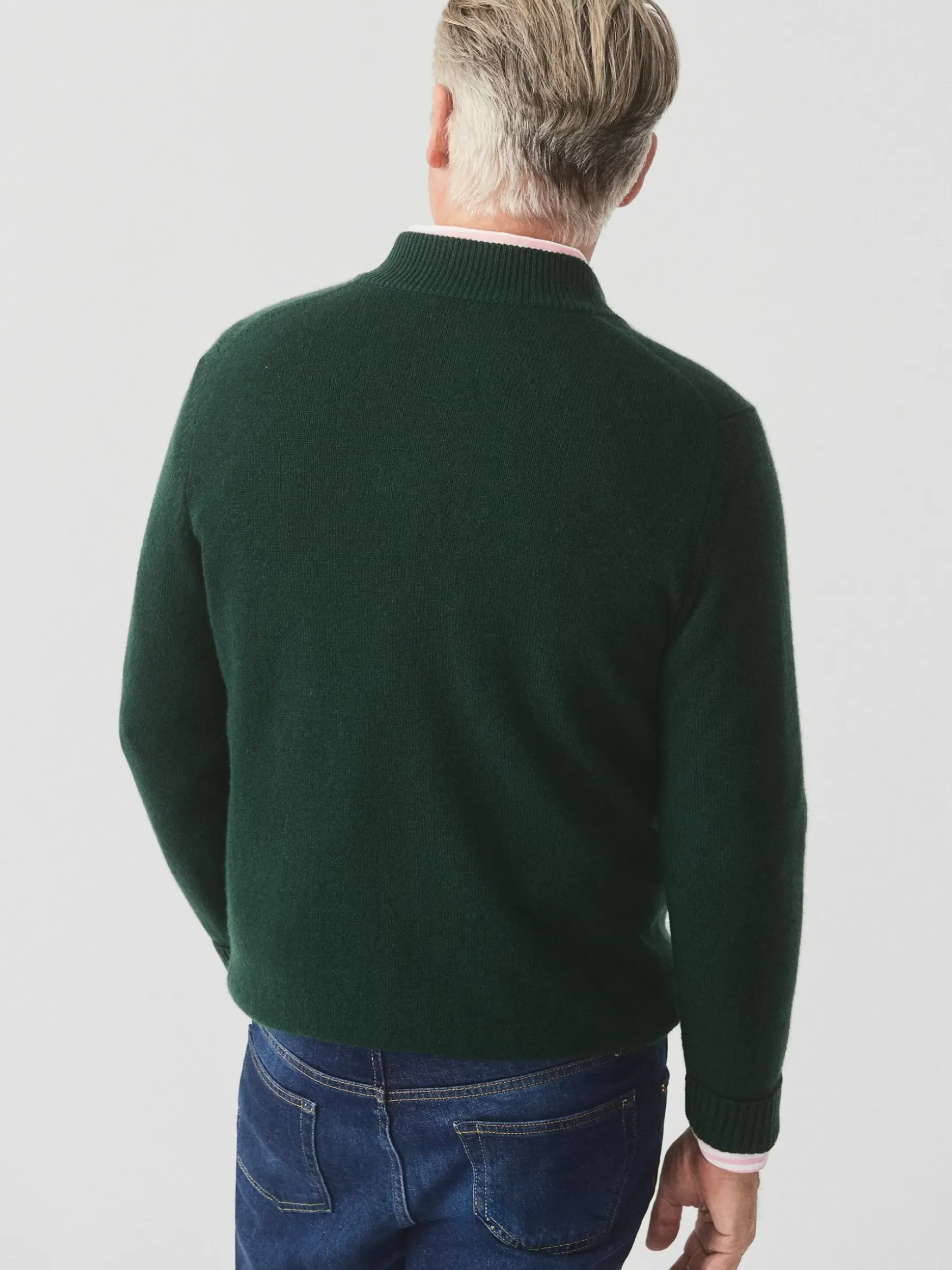 J.McLaughlin Tate Cashmere Sweater BottleGreen Clearance