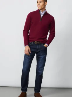 J.McLaughlin Tate Cashmere Sweater HeatherWine Online