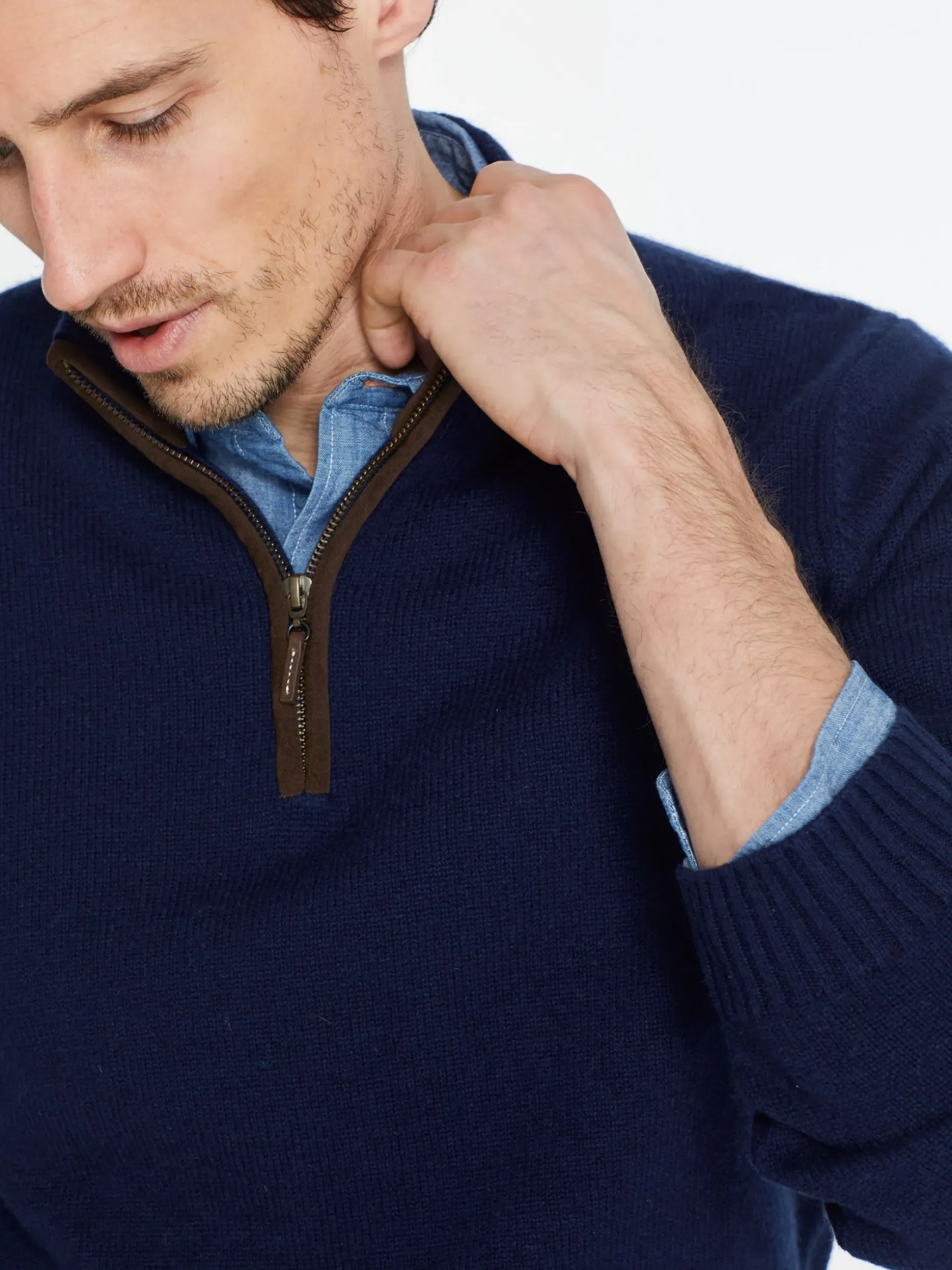 J.McLaughlin Tate Cashmere Sweater ClassicNavy Best