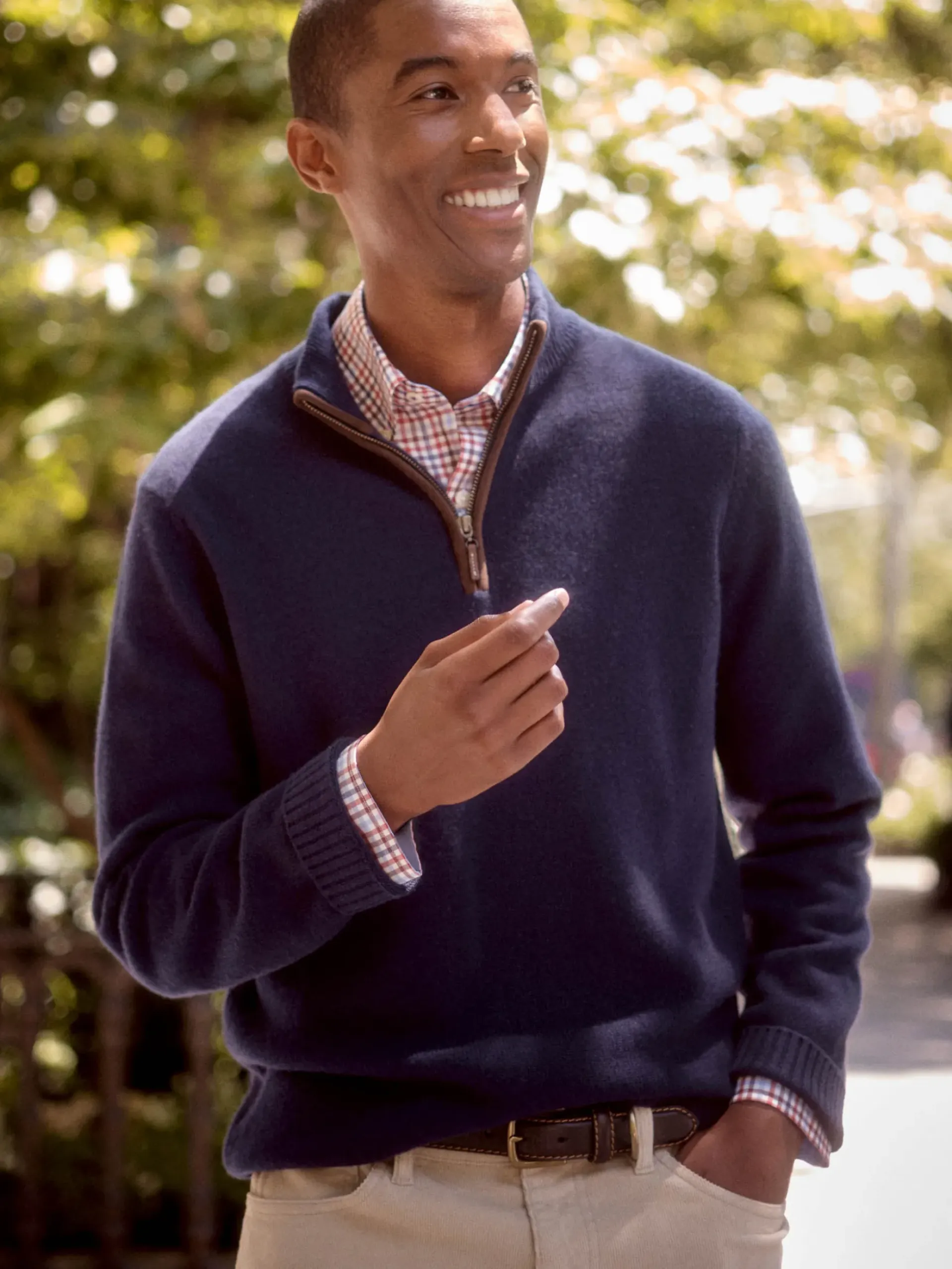 J.McLaughlin Tate Cashmere Sweater ClassicNavy Best