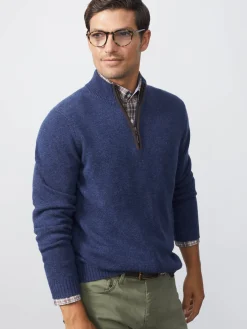 J.McLaughlin Tate Cashmere Sweater DarkDenim Hot