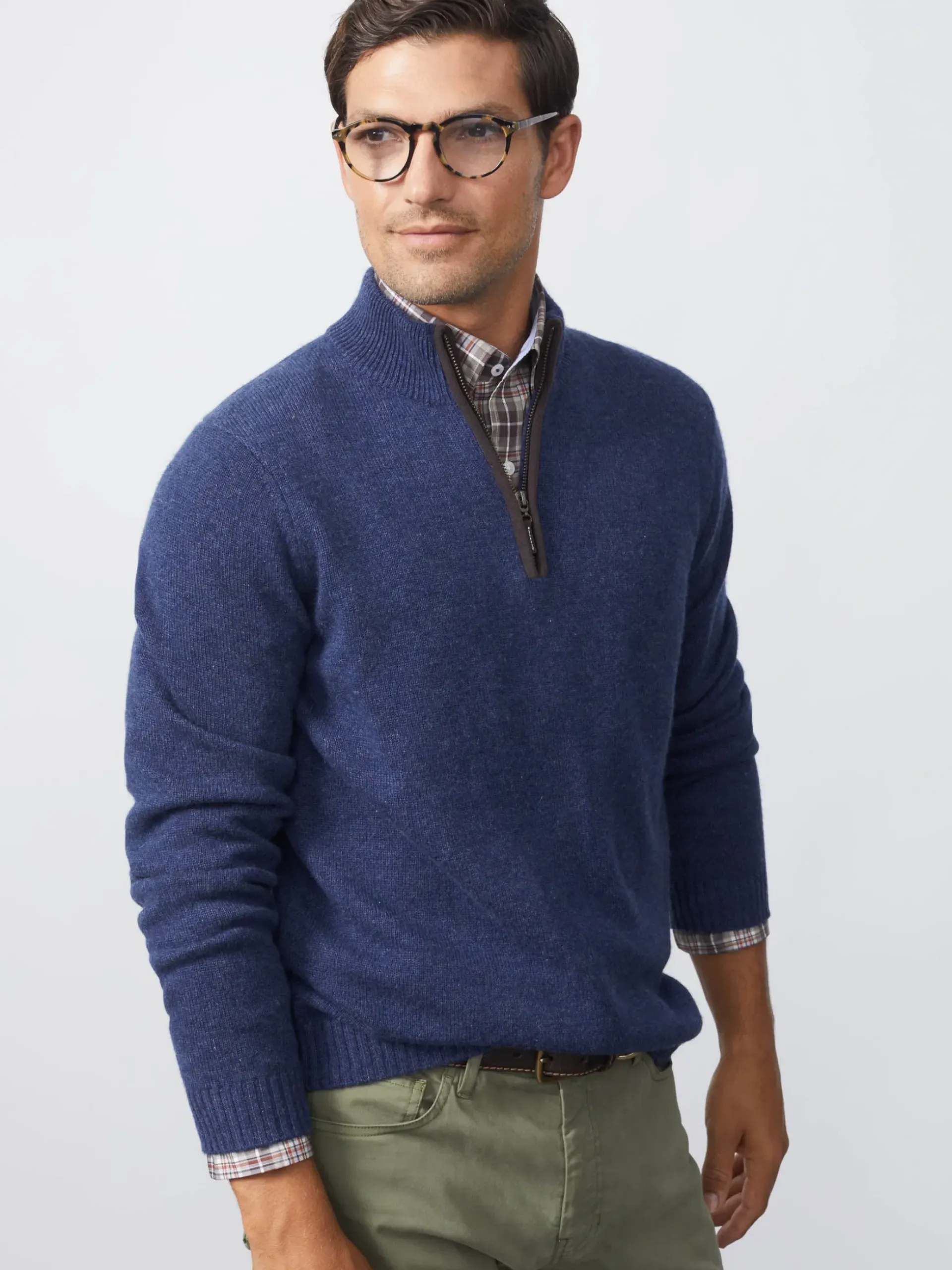 J.McLaughlin Tate Cashmere Sweater DarkDenim Hot