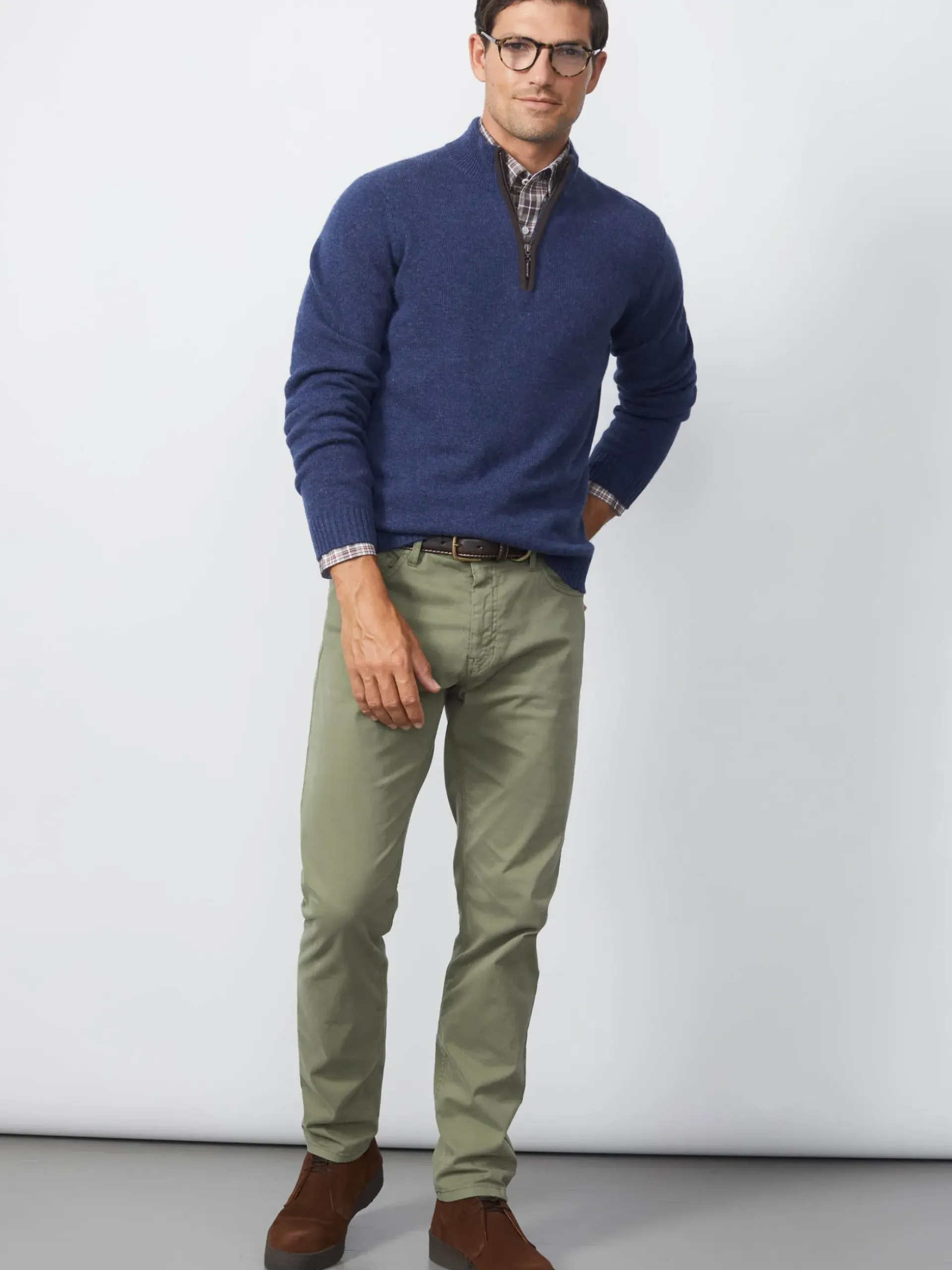 J.McLaughlin Tate Cashmere Sweater DarkDenim Hot