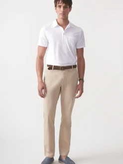 J.McLaughlin Taylor Straight-Fit Chino in Italian Twill Khaki Sale