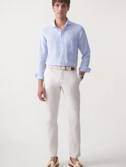 J.McLaughlin Taylor Straight-Fit Chino in Italian Twill Stone Outlet
